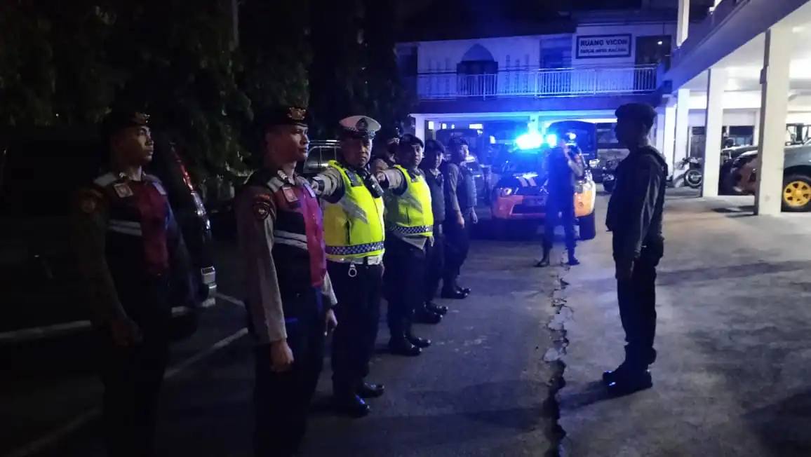 Antisipasi Kerawanan Malam Hari, Polres Tabanan Gencarkan Blue Light Patrol