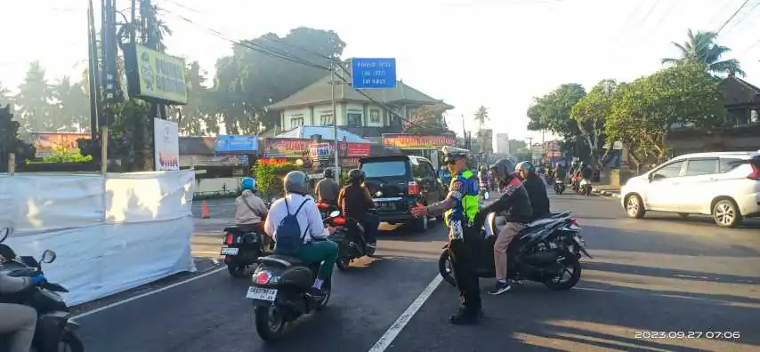 Beri Rasa Aman, Polres Badung Gelar Personil di Lapangan