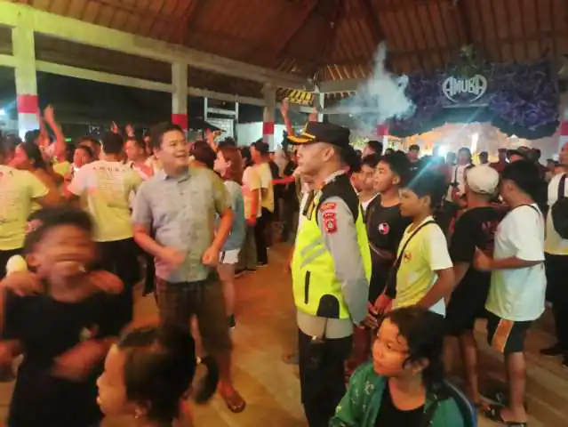 Kapolsek Pimpin Pengamanan Kegiatan Resepsi HUT Yowana Darma Dutha ke-48, Br. Adat Bebalang, Bangli