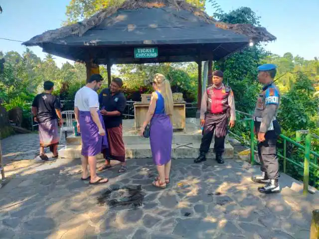 Akhir Pekan, Polsek Blahbatuh Gelar Patroli Objek Wisata