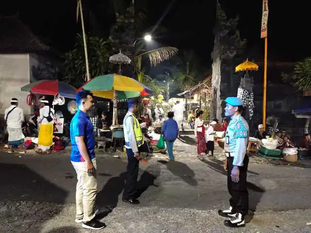 Jaga Kamtibmas Kamtibmas, Polsek Bangli Tingkatkan Kegiatan Blue Light Patrol