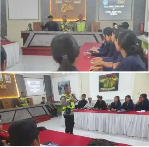 Jumat curhat, Sat binmas Polres Bangli hadir di SMPN 5 Bangli