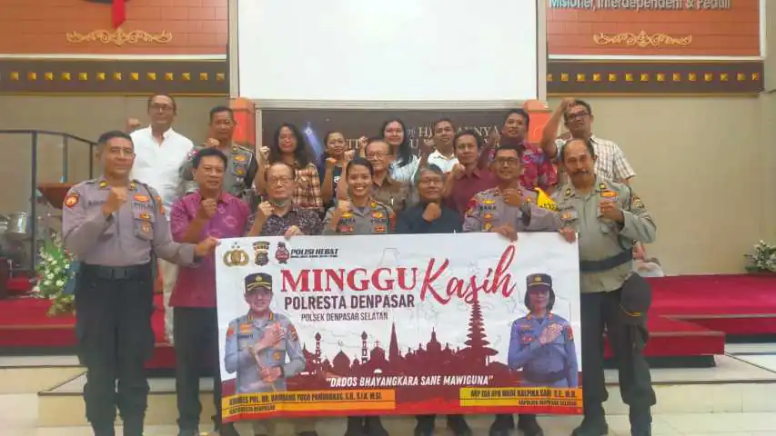 Minggu Kasih, Kapolsek Densel Ajak Masyarakat Sambut Pesta Demokrasi Pemilu 2024 Dengan Aman dan Damai