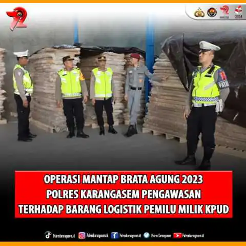 Polres Karangasem Pengawasan Terhadap Barang Logistik Pemilu Milik KPUD