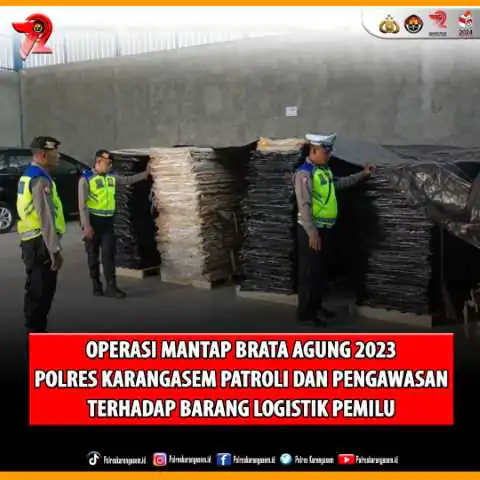 Polres Karangasem Pengawasan Terhadap Barang Logistik Pemilu Milik KPUD