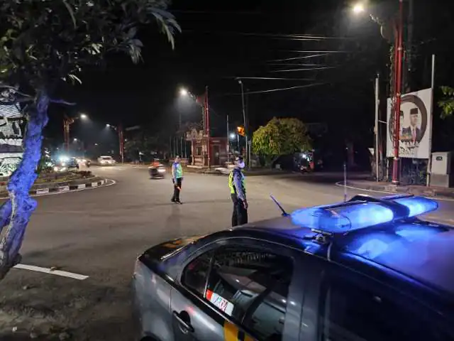 Cegah Gangguan Menjelang Pemilu 2024 Personil Sat Samapta Polres Bangli Tingkatkan penggelaran Blue Light
