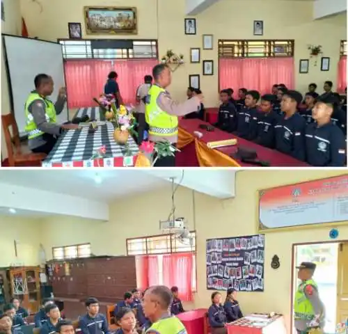 Jumat curhat, Sat binmas Polres Bangli hadir di SMK N 3 Bangli