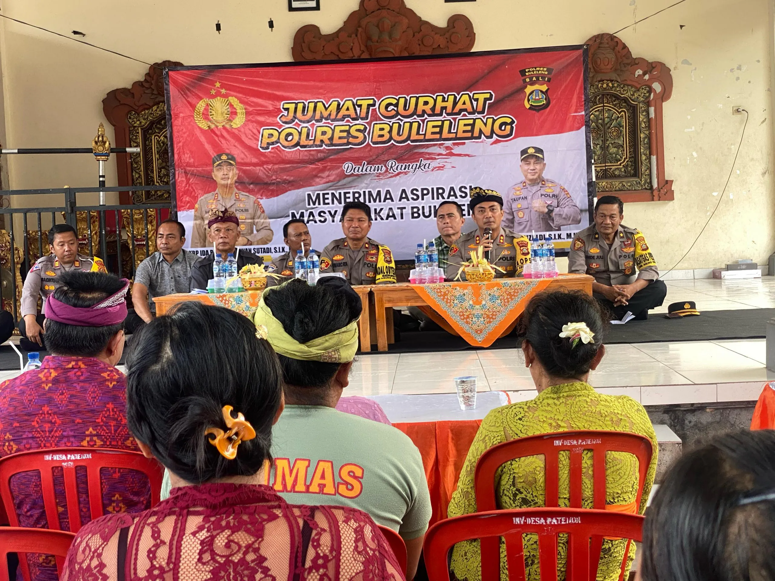Jumat Curhat, Polres Buleleng Bersama Warga Desa Patemon, Kecamatan Seririt