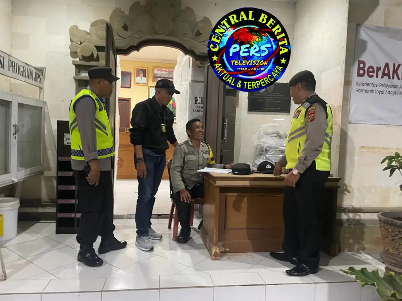 Cegah Terjadinya Gangguan Kamtibmas, Pawas Bersama Anggota Sambangi PPK Kec. Bangli