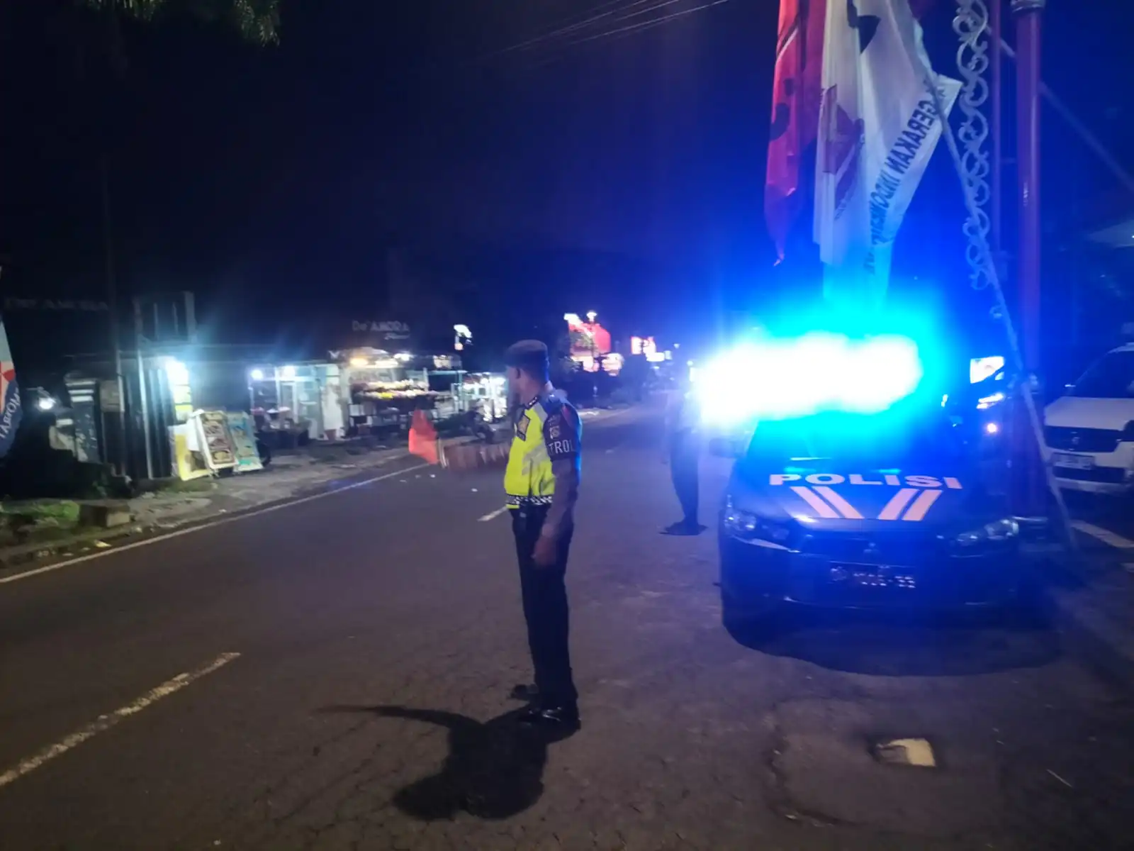 Ciptakan Situasi Tetap Kondusif menjelang Pemilu 2024 Personil Sat Samapta Polres Bangli Tingkatkan penggelaran Blue Ligh