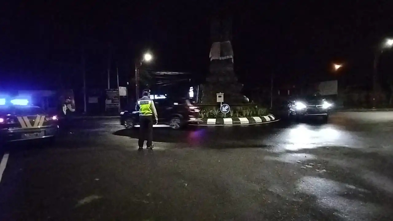 Jaga,Situasi tetap Kondusif pada malam hari Personil Sat Samapta Polres Bangli Tingkatkan penggelaran Blue Light