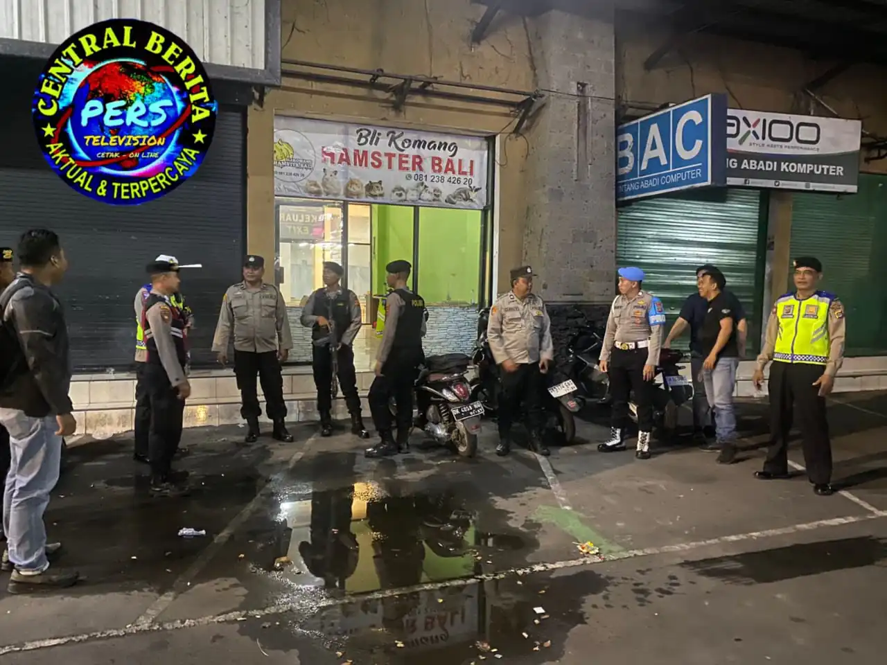 Jelang Rekapitulasi Surat Suara, Polres Tabanan Gelar Blue Light Patrol Gabungan Tiga Pilar