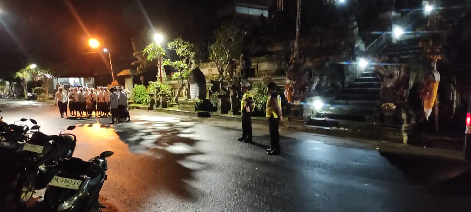 Cegah Terjadinya Gangguan Kamtibmas, Polsek Bangli Tingkatkan Kegiatan Blue Light Patrol