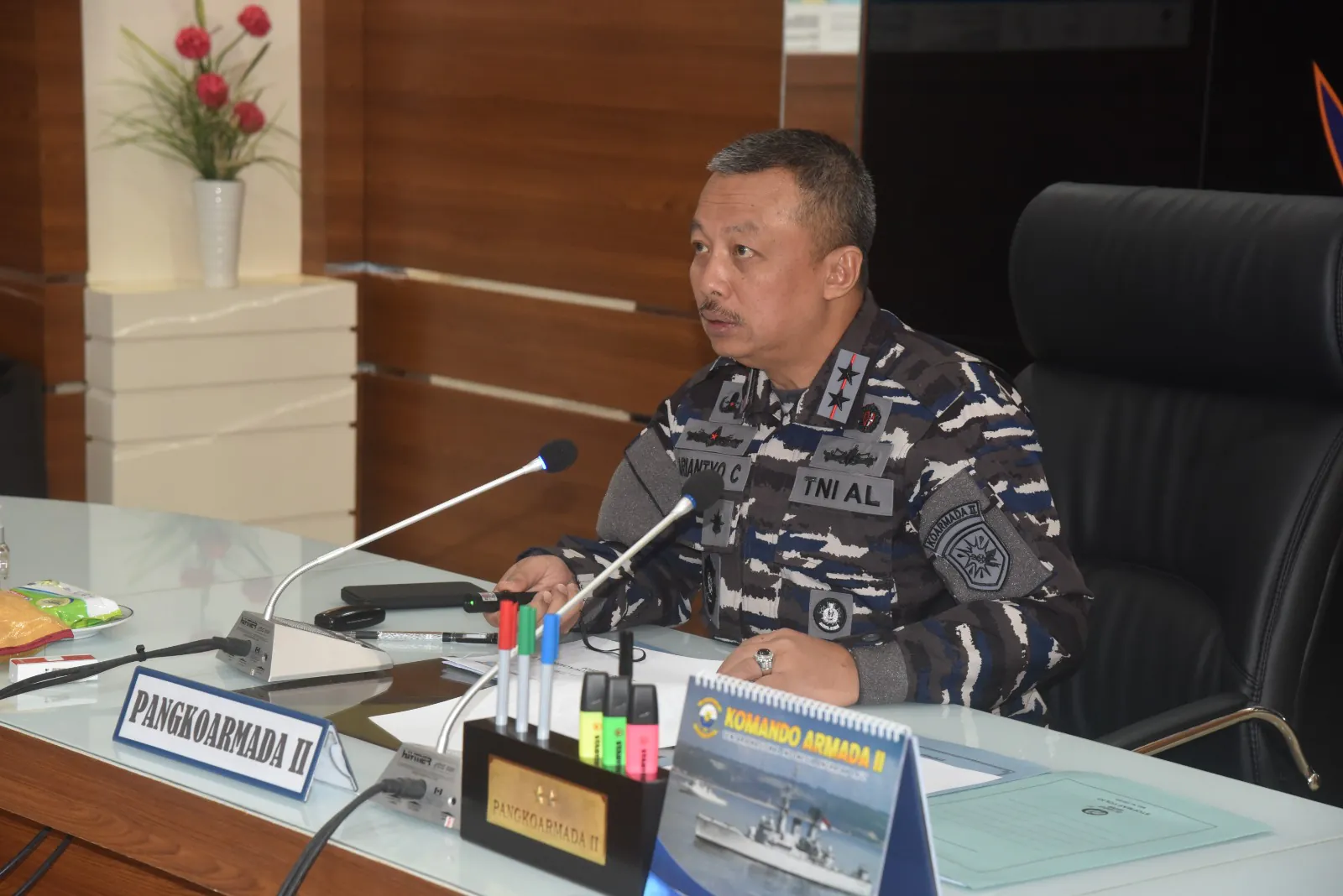 Pangkoarmada II Terima Paparan Kesiapan Satuan Jajaran Koarmada II