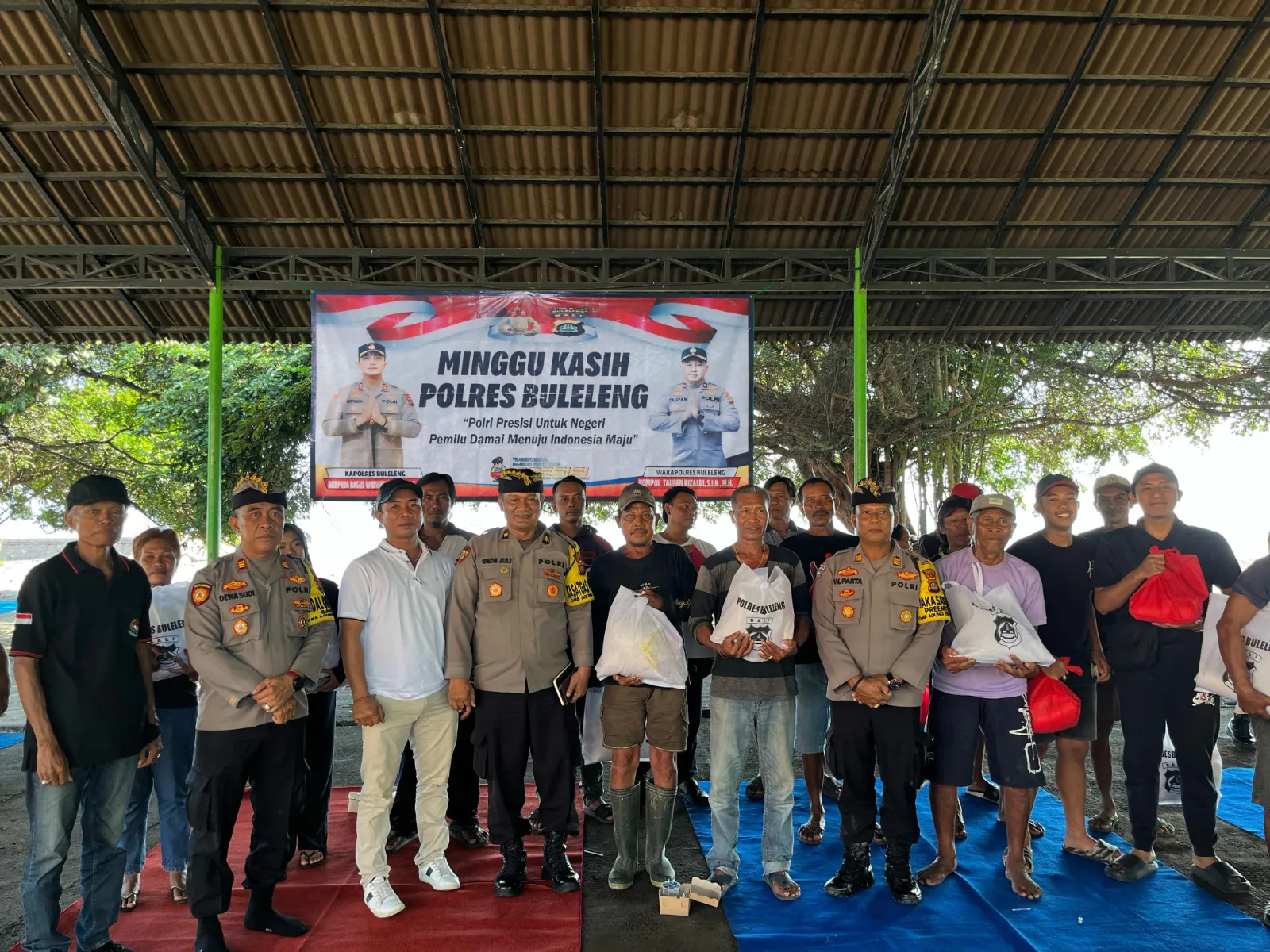 Pasca Pemilu 2024, Polres Buleleng, Minggu Kasih Bersama Masyarakat Desa Kerobokan, Sawan