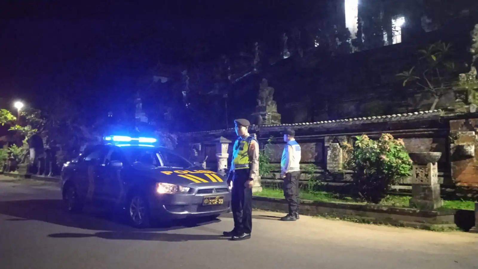 Jaga Situasi Tetap Kondusif, Polsek Bangli Tingkatkan Kegiatan Blue Light Patrol