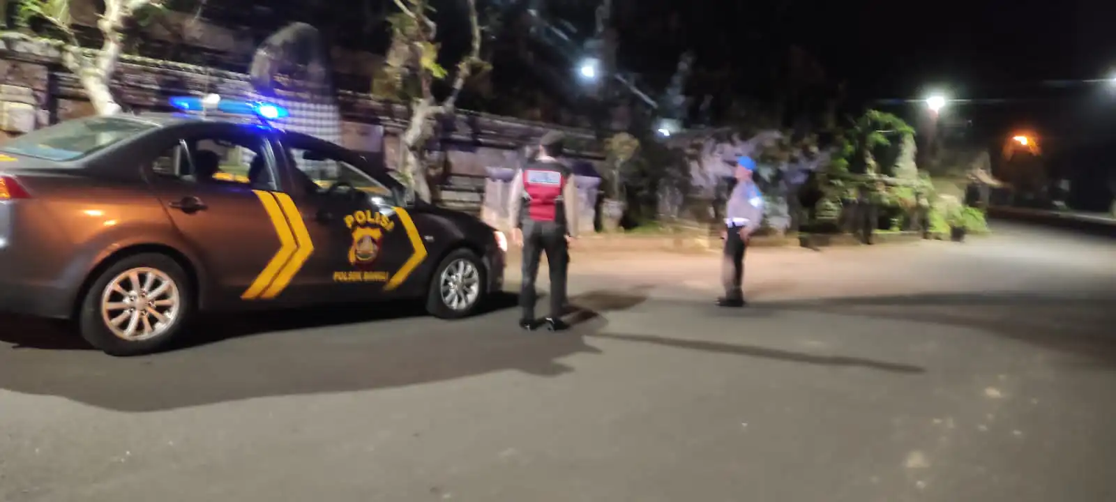 Jaga Situasi Tetap Kondusif, Polsek Bangli Intensifkan Kegiatan Blue Light Patrol Seputaran Kota