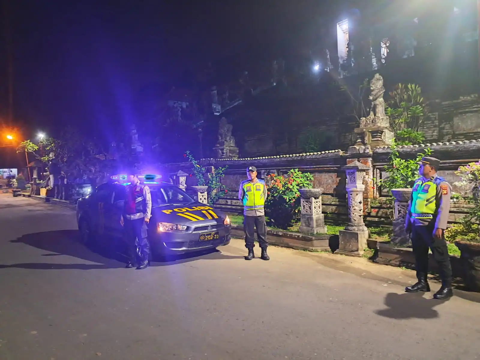 Polsek Bangli Intensifkan Kegiatan Blue Light Patrol Seputaran Kota
