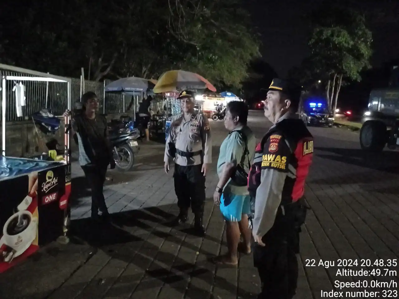 Polsek Kuta Selatan Gelar Blue Light Patrol, Pastikan Situasi Aman dan Kondusif