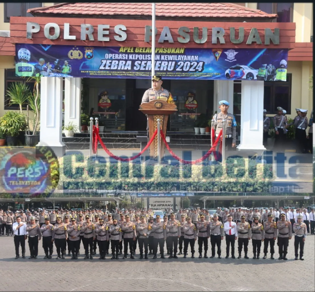 Kapolres Pasuruan Pimpin Gelar Apel Operasi Zebra Semeru 2024
