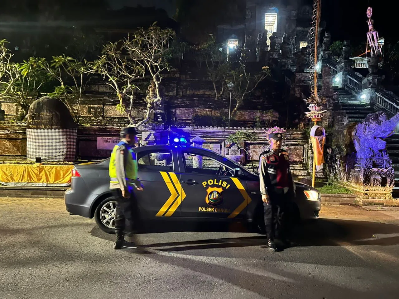 Jelang Pilkada Serentak 2024, Polsek Bangli Intensifkan Kegiatan Blue Light Patrol Seputaran Kota