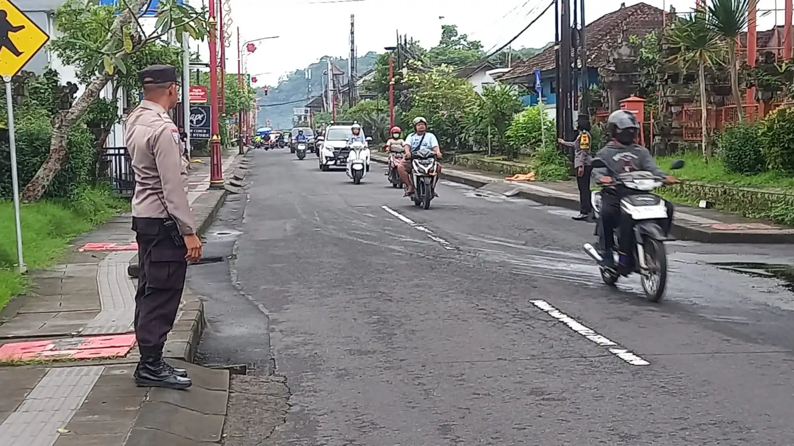 Jaga Situasi Tetap Mancarli, Personil Polsek Bangli Laksanakan Potensi Gangguan Pagi