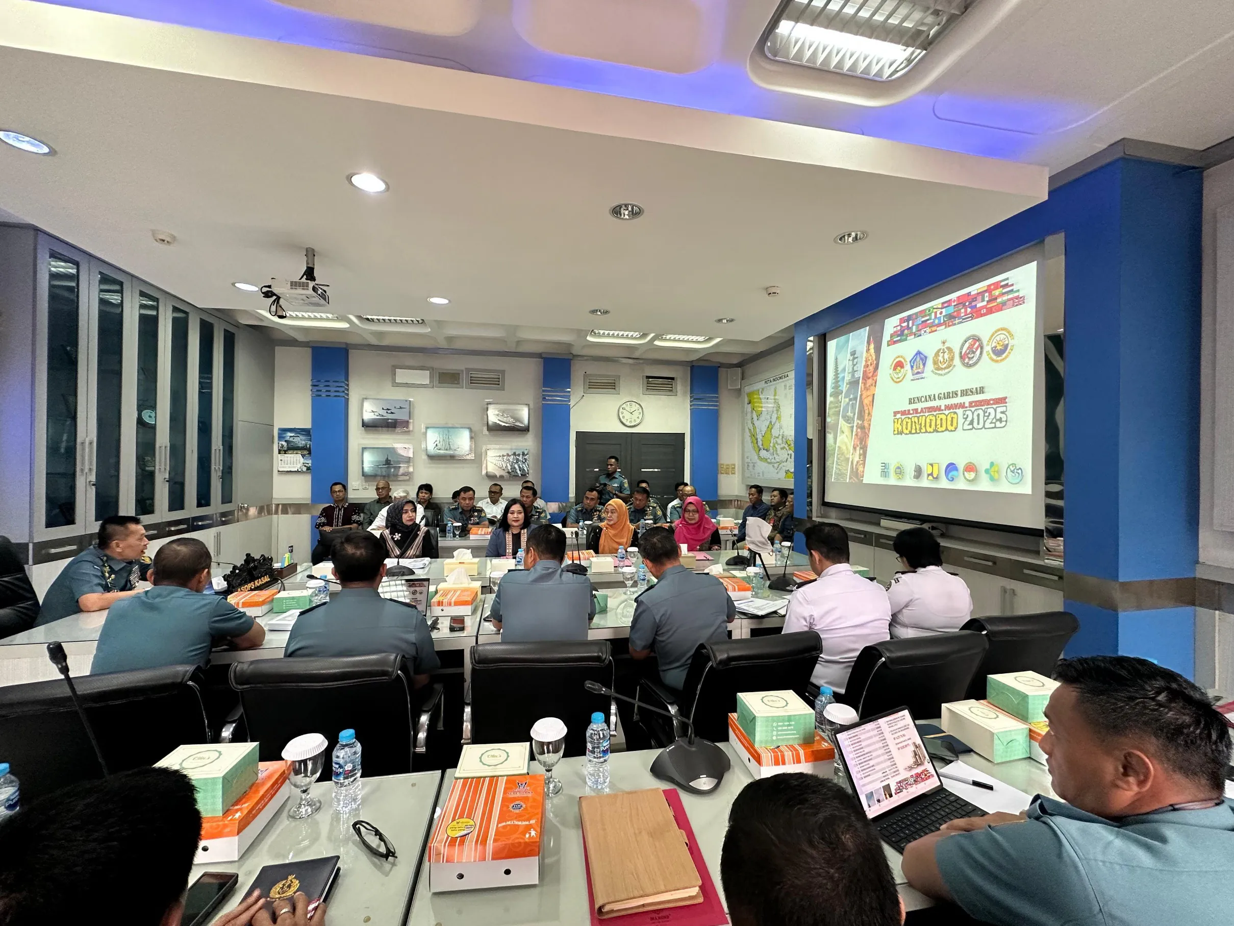 Koarmada II Paparkan Rencana Garis Besar 5th MNEK 2025 Kepada Asops Kasal