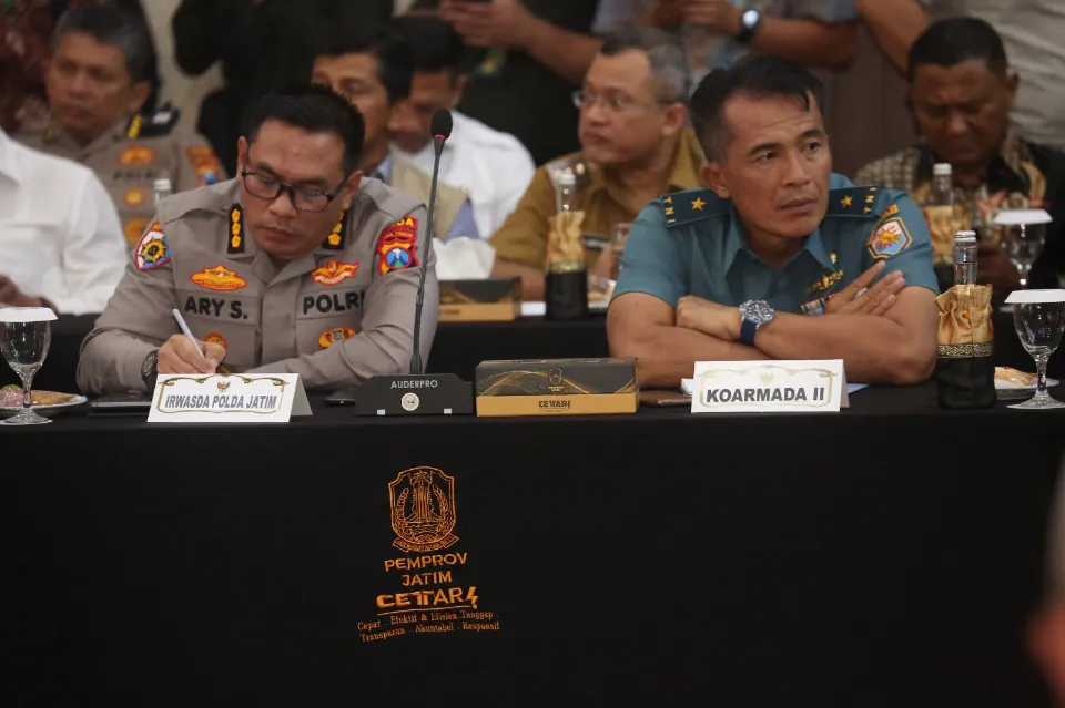 Koarmada II Turut Serta Dalam Rapat Koordinasi Terbatas Bidang Pangan Provinsi Jawa Timur Pimpinan Menko Pangan RI