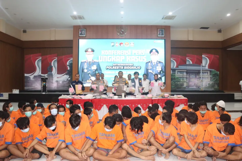 Polresta Sidoarjo Ungkap Kasus Peredaran Narkoba Dan Ringkus 134 Para Pelakunya.