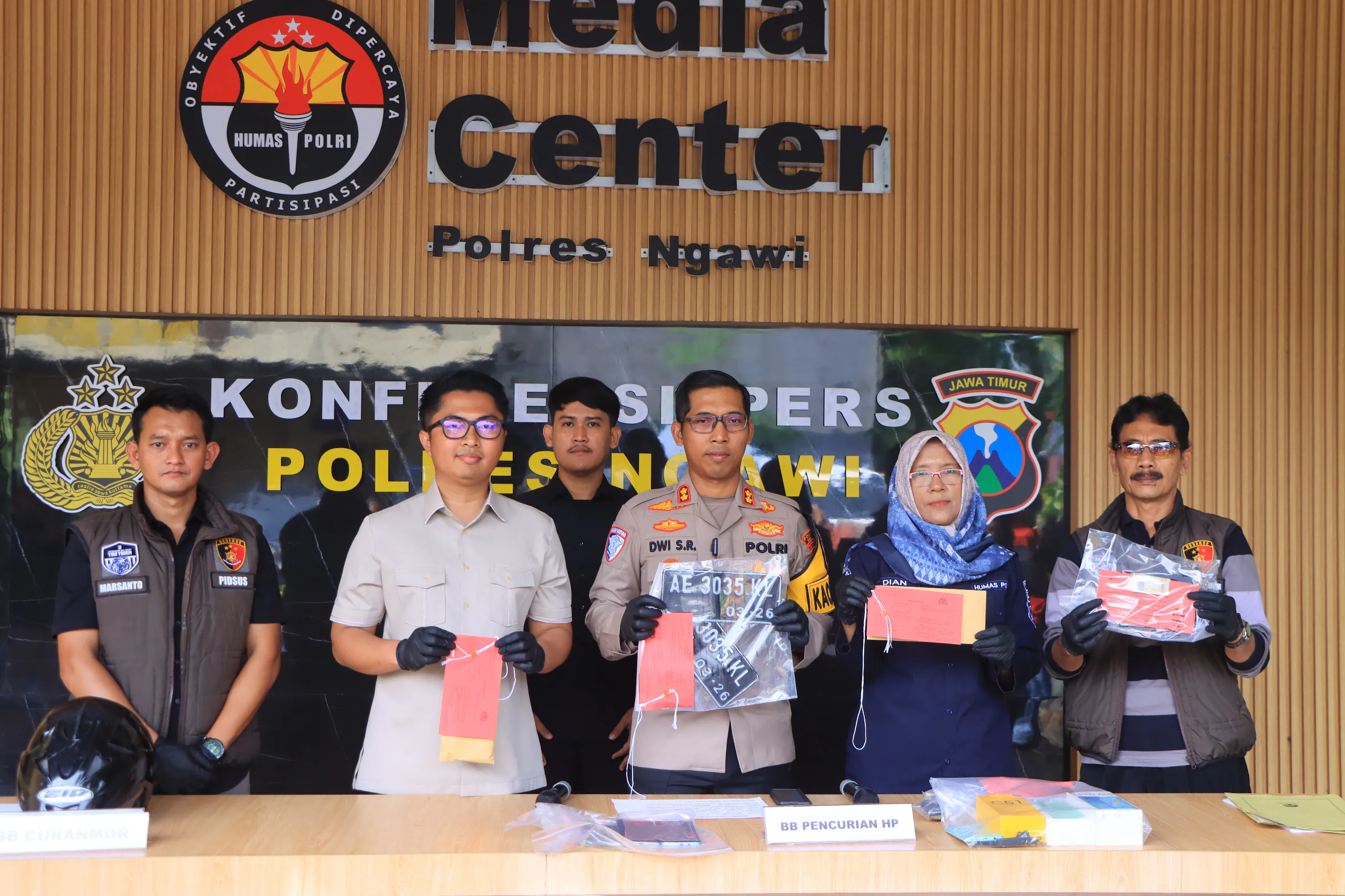 Terancam 7 Tahun Penjara, Dua Pelaku Curanmor 6 TKP diamankan Polres Ngawi