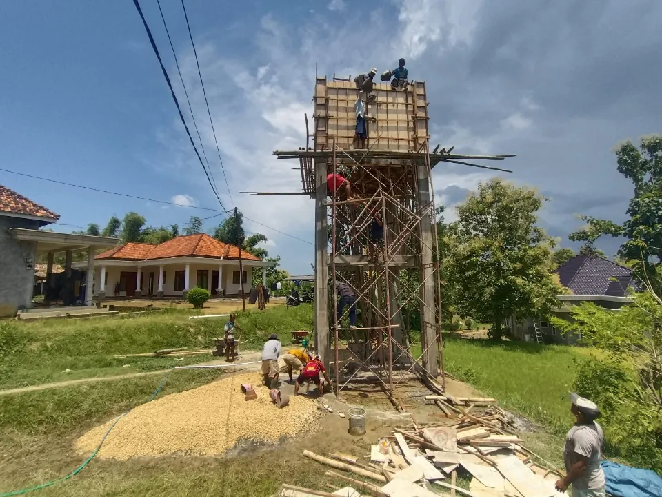 Haji siham berterimakasih atas pembangunan Tandon air oleh satgas TMMD 123