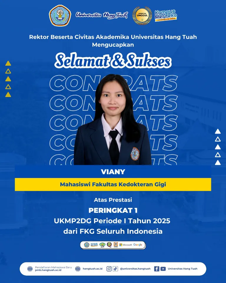 Viany Raih Peringkat 1 UKMP2DG Nasional, Harumkan Nama Universitas Hang Tuah