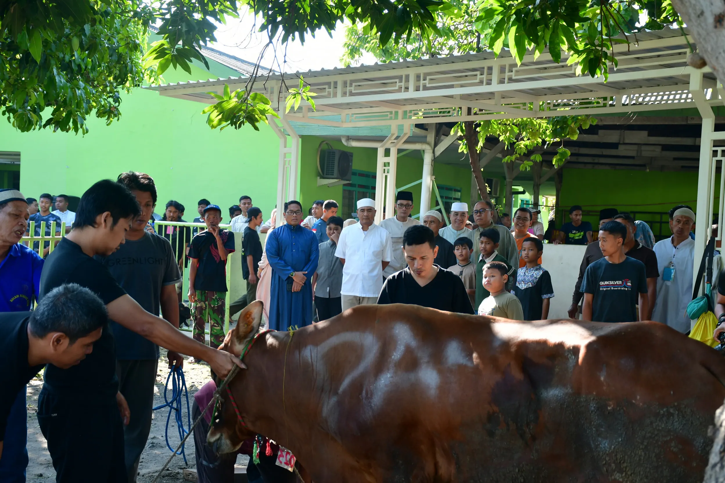 Komandan Puspenerbal Serahkan Hewan Kurban Usai Pelaksanaan Sholat Idul Adha 1446 H