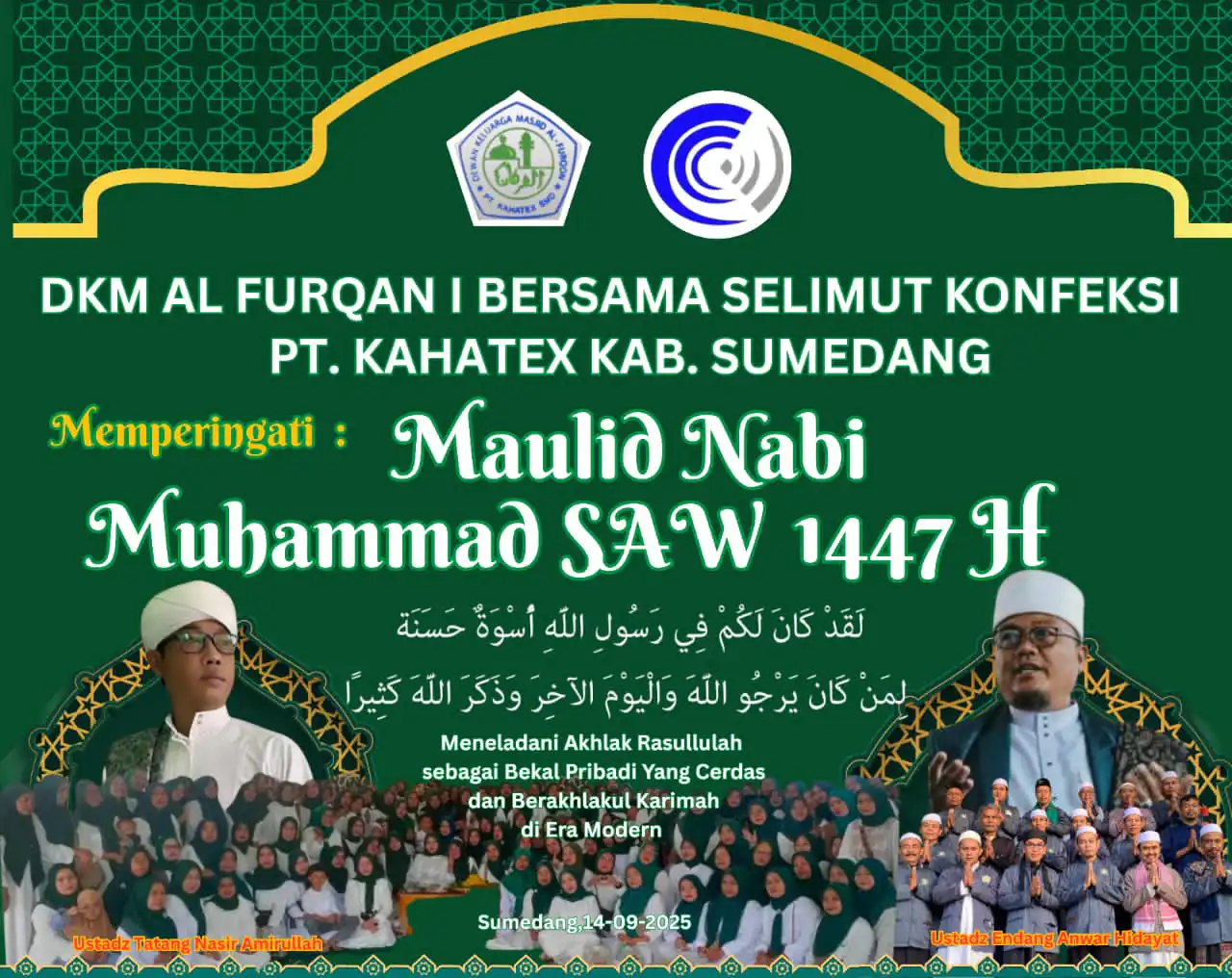 ANTUSIAS JEMAHAH MESJID JAMI  ALPURKON KAHATEK MEMPERINGATI MAULID NABI MUHAMAD SAW