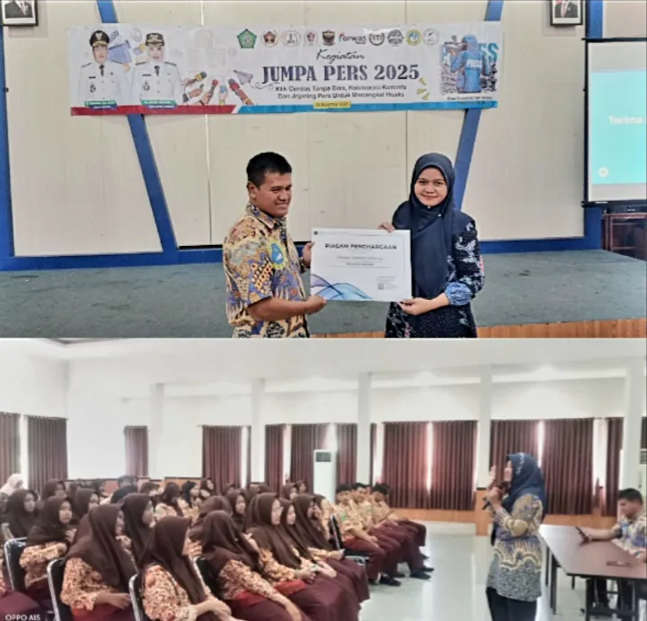Kominfo Sidoarjo Gandeng AJS, Gelar Sosialisasi Tangkal Hoax Bagi Pelajar SMKN 1 Buduran