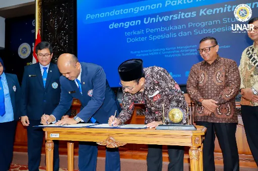 Rektor Universitas Hang Tuah Tanda Tangani Pakta Integritas dan Perjanjian Kerja Sama Program Pendidikan Dokter Spesialis Dengan Universitas Airlangga