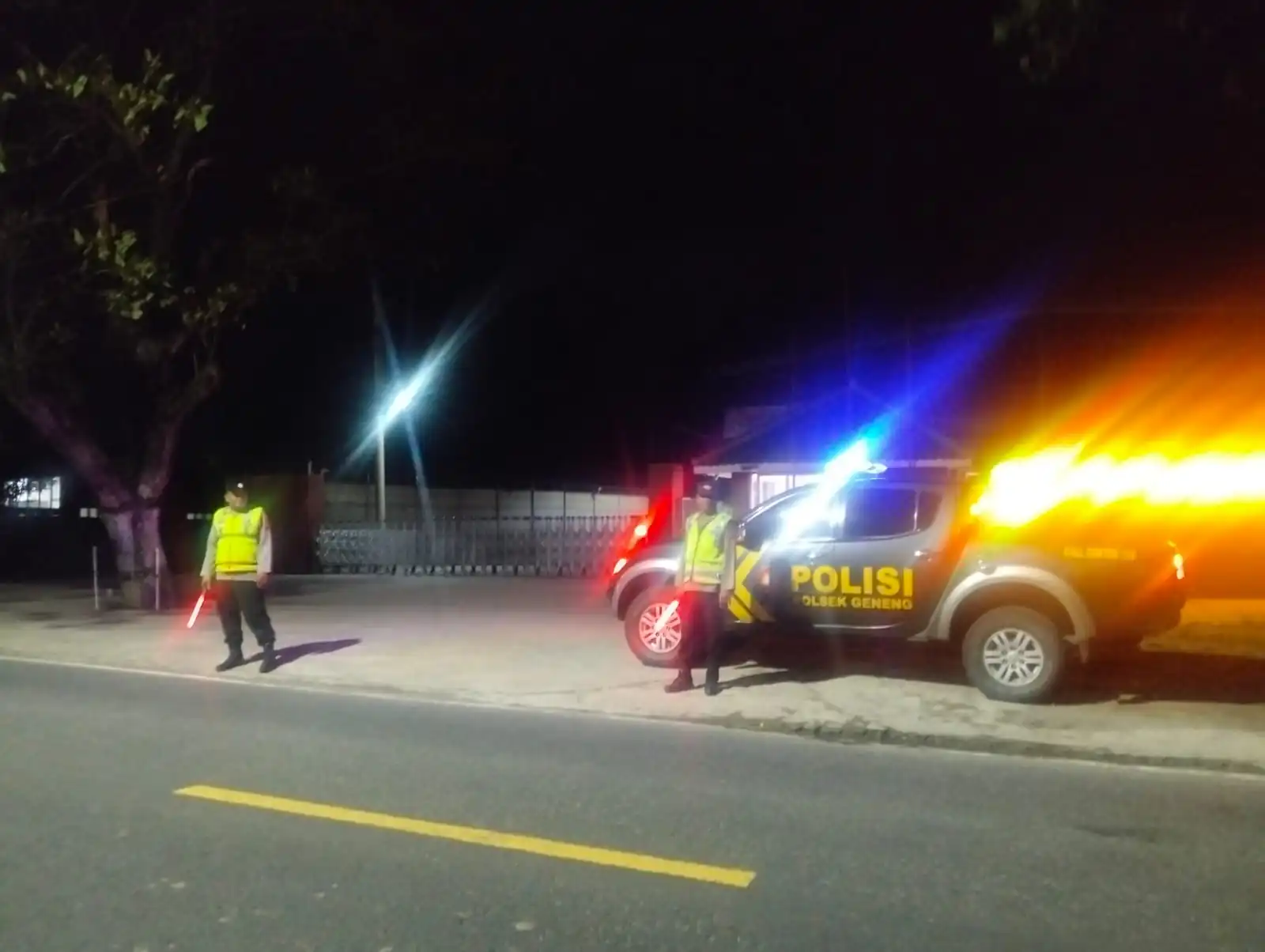 Cegah Balap Liar di Ngawi, Polsek Jajaran Intensifkan Patroli Blue Light