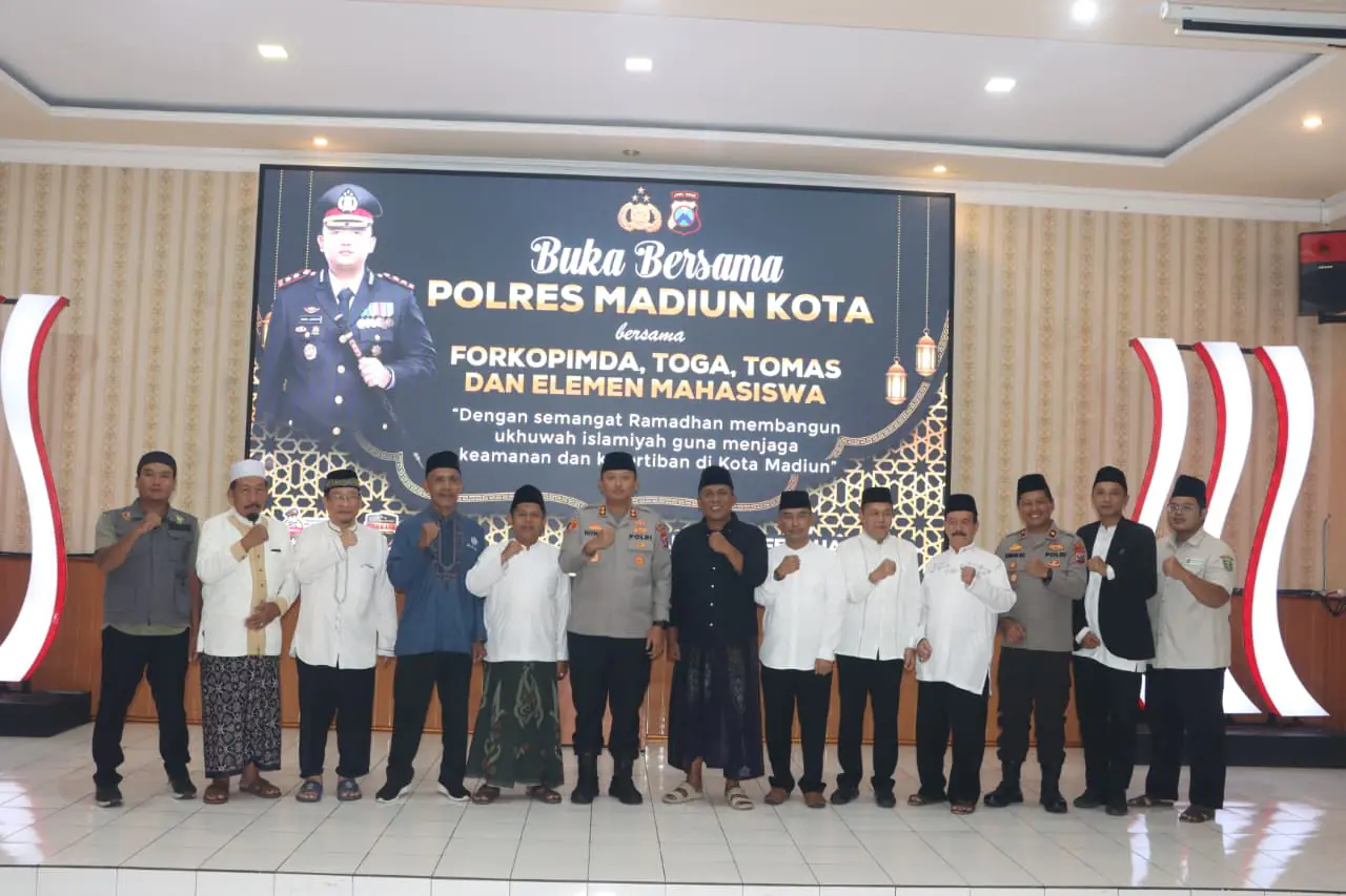 Pererat Sinergi Ramadan, Polres Madiun Kota Gelar Buka Puasa Bersama Forkopimda, Toga, Tomas, dan Mahasiswa