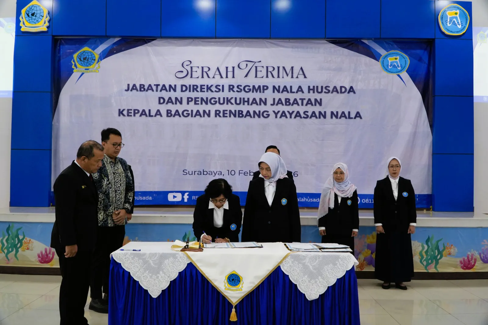 Serah Terima Jabatan Direksi RSGMP Nala Husada dan Pengukuhan Kepala Bagian Perencanaan dan Pengembangan Yayasan Nala Digelar Khidmat