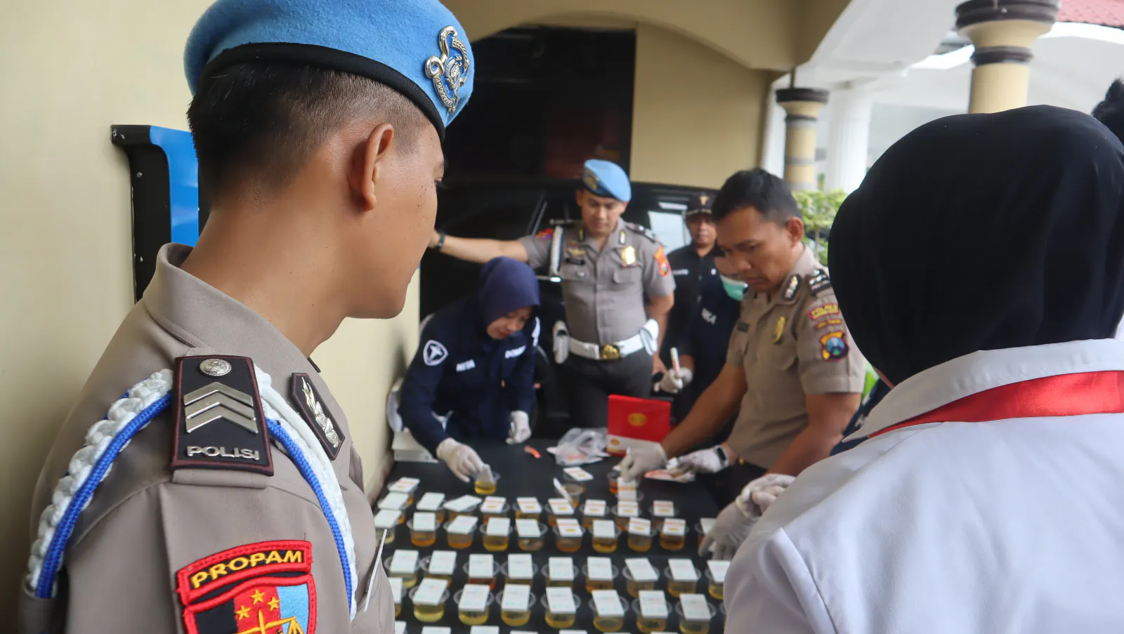 Jaga Integritas, Polres Madiun Kota Gelar Cek Urine Mendadak