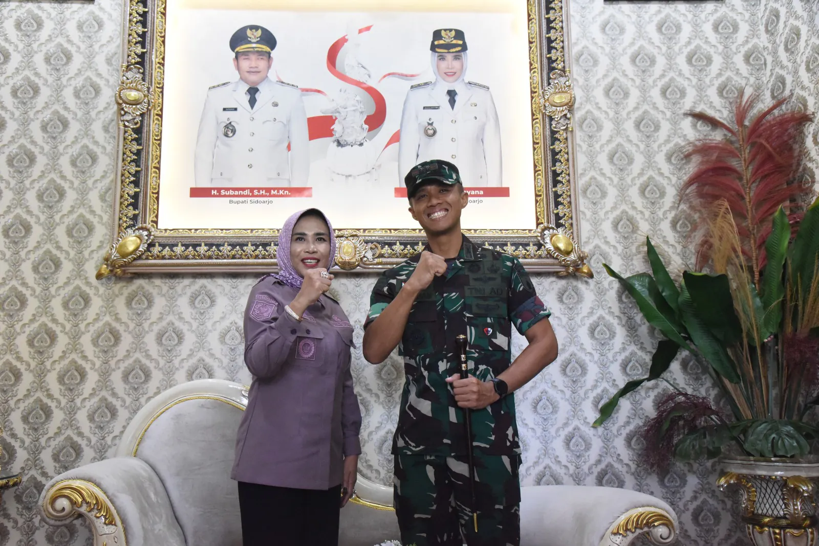 Wabup Sidoarjo Ajak Dandim 0816 Sidoarjo Yang Baru Perkuat Sinergi Sukseskan Program KDKMP