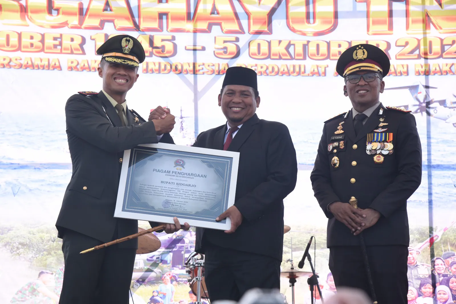 HUT ke-81 TNI, Pemkab Sidoarjo Tekankan Pentingnya Penguatan Kolaborasi.