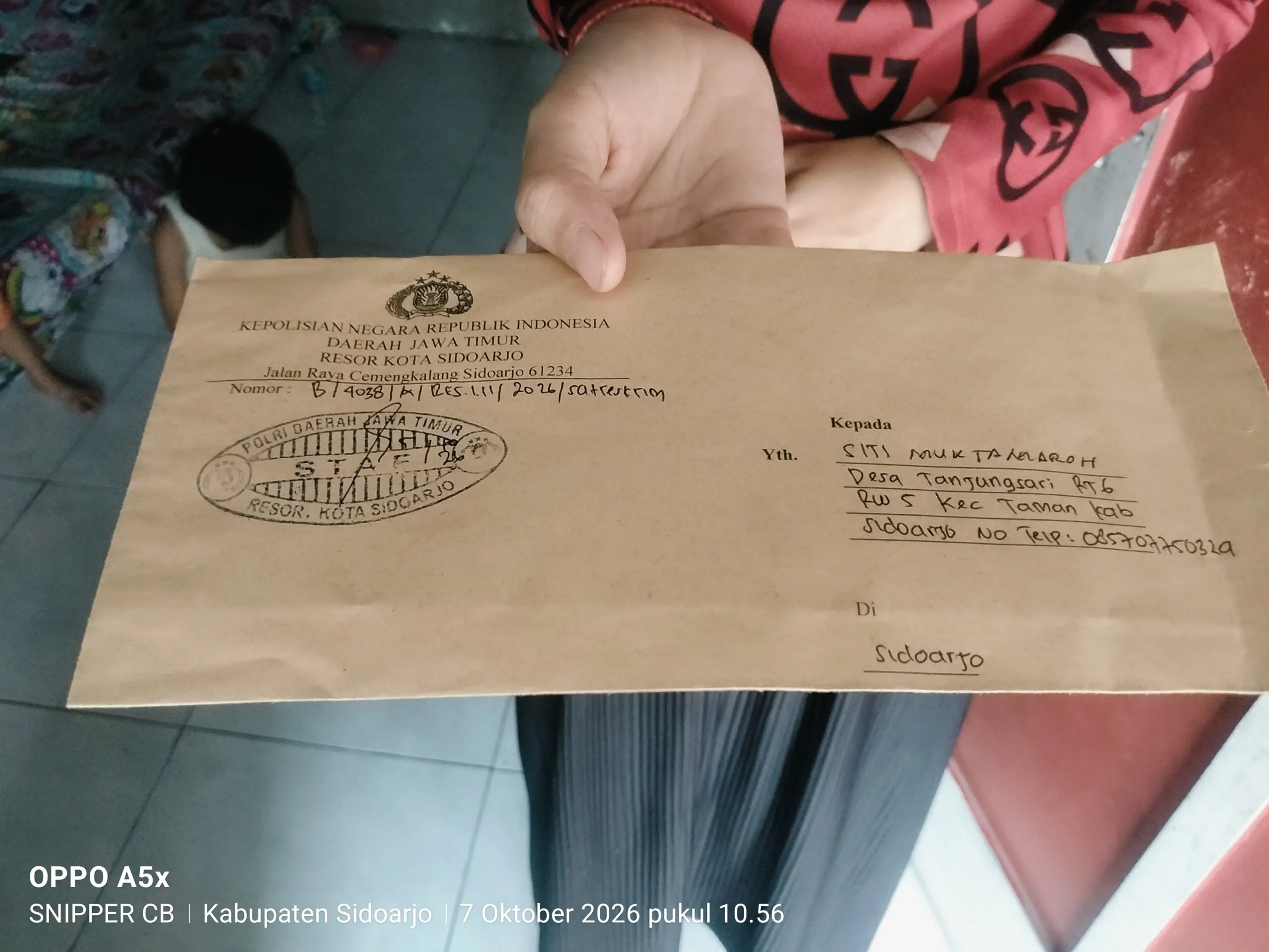 Mangkir Dari Panggilan Saksi, Siti Muktamaroh Warga Tanjungsari Taman,Wajib Dijemput Paksa Polresta Sidoarjo